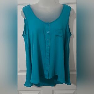Valerie Stevens Tank Ladies Sz Small Turquoise Euc